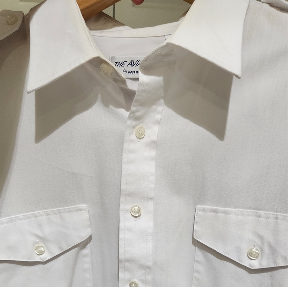 The Aviator by Van Heusen white shirt 18 1/2. 34/35 - Picture 5 of 13